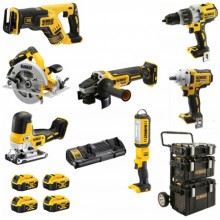 DeWALT DCK856P4-QW Akku-Kombo pack 8 x Akku-Geräte, 18V XR 4 x 5Ah