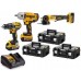 DeWALT DCKM009 Akku COMBO DCD791+DCF899+DCG406 (18V/ 3x5,0Ah)