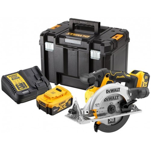 DeWALT DCS565P2-QW Akku Handkreissäge 165mm XR (18V/2x5,0 Ah) Tstak