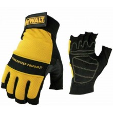 DeWALT DPG23L Kunstlederhandschuhe mit offenen Fingerkuppen für besseren Halt