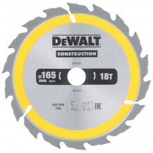 DeWALT DT1933-QZ Kreissägeblatt für Handkreissägen, 165 x 20 mm, 18WZ