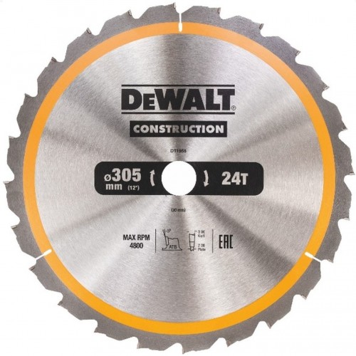 DeWALT DT1958-QZ Sägeblatt 305 x 30 mm für Holz, 24 Zähne, ATB - 5°