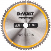 DeWALT DT1960-QZ Sägeblatt 305 x 30 mm für Holz, 60 Zähne, TCG -5°