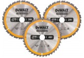 DeWALT DT1962-QZ Kreissägeblatt-Set 3-tlg. Stat.