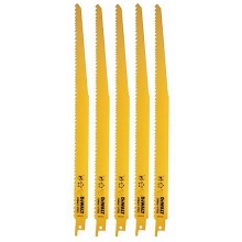 DeWALT DT2402-QZ Saebelsaegeblatt HCS Holz 203mm 5Stk