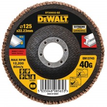 DeWALT DT30602-QZ Extreme Fächerscheibe 4 1/2" 125 mm x 22,23 mm Körnung 40