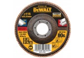 DeWALT DT30621 Extreme Fächerscheibe 4 1/2" 115 mm x 22,23 mm Körnung 80