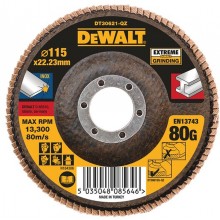 DeWALT DT30621 Extreme Fächerscheibe 4 1/2" 115 mm x 22,23 mm Körnung 80