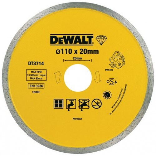 DeWALT DT3714-QZ Diamant-Trennscheibe 110 x 20 mm, Segmenthöhe 5 mm