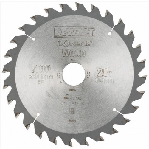 DeWALT DT4063 Kreissägeblatt Handkreissäge 184/16 mm 40WZ