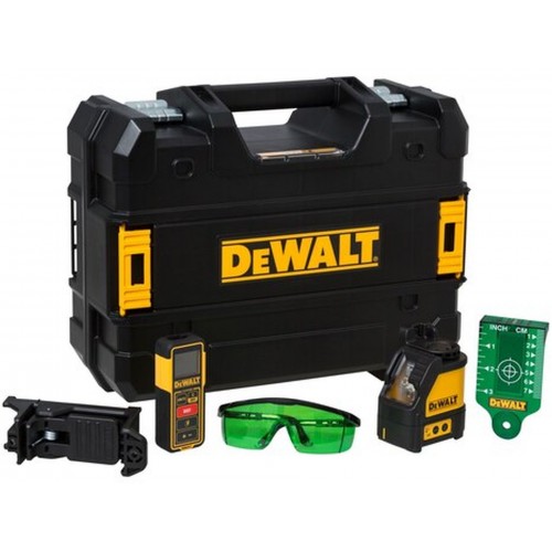 DeWALT DW0889CG-XJ Linienlaser grün, Entfernungsmesser, TSTAK Koffer