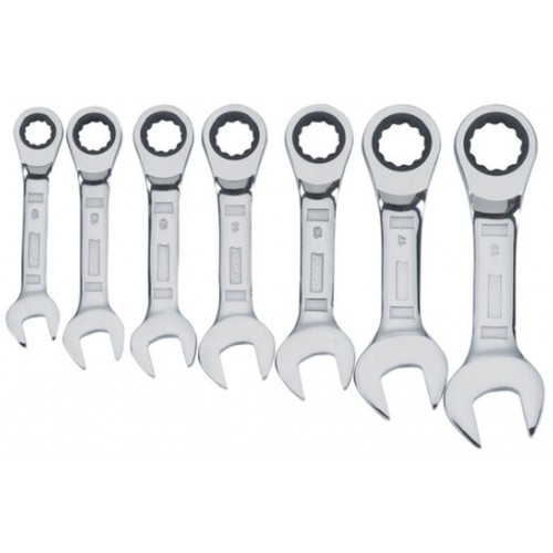 DeWALT DWMT19261-0 7-teiliges Set kurzer Ring-Maulschlüssel mit Ratsche DeWALT DWMT19261-0 7-teiliges Set kurzer Ring-Maulschlüssel mit Ratsche