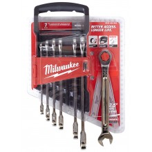 Milwaukee 4932464993 MAX BITE Ratschen-Ringmaulschlüsselsatz - 7-teilig metrisch