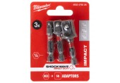 Milwaukee Shockwave 50mm Set 1/4" - 3/8" - 1/2" 4932479228