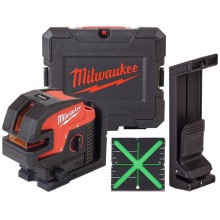 Milwaukee M12 CLL4P-0C Kreuzlinienlaser mit vier Lotpunkten, ohne Akku, Koffer 4933479202
