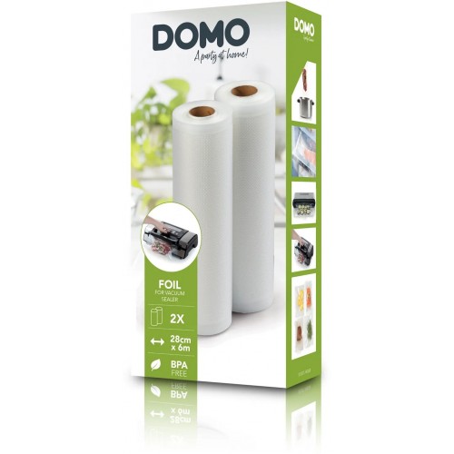 DOMO 2er Rollen Einschweißfolie für Vakuumiergeräte Folienschweißgeräte 28cm, 6 m ( 2 St) DOMO 2er Rollen Einschweißfolie für Vakuumiergeräte Folienschweißgeräte 28cm, 6 m ( 2 St)