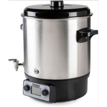 DOMO Einkochautomat, Edelstahl mit LCD - 2 Öffnungen - Edelstahlhahn (27l/2000W) DO42329PC