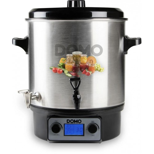DOMO Einkochautomat, Edelstahl mit LCD - 2 Öffnungen - Edelstahlhahn (27l/2000W) DO42329PC DOMO Einkochautomat, Edelstahl mit LCD - 2 Öffnungen - Edelstahlhahn (27l/2000W) DO42329PC