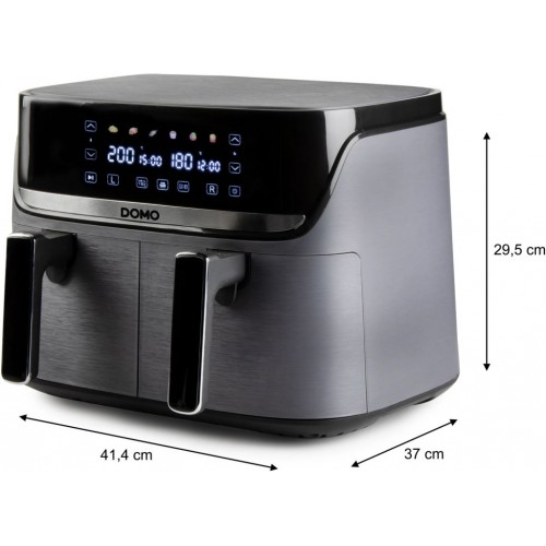 DOMO Doppel-Heißluftfritteuse 4+4 l DO552FR