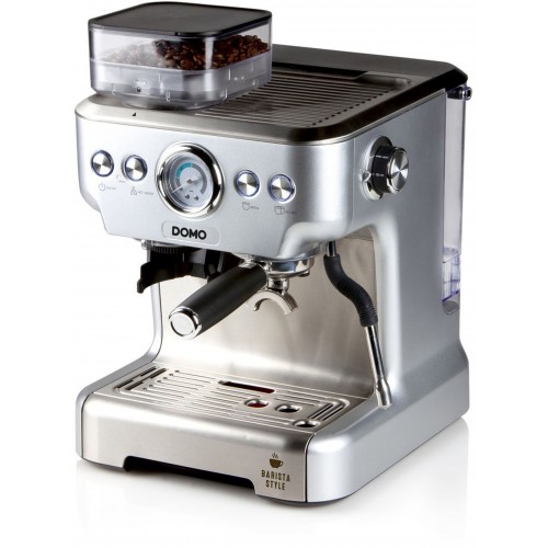 DOMO Espressomaschine 20bar, mit Mahlwerk, 1620W DO725K