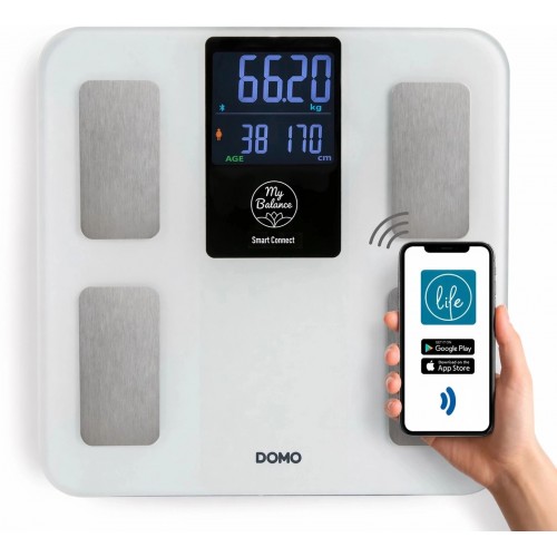 DOMO My Balance Intelligente digitale Personenwaage DO9305W DOMO My Balance Intelligente digitale Personenwaage DO9305W