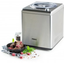 PRIMO Eismaschine mit Kompressor - Edelstahl 2l/180W PR408IM
