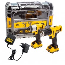 DeWALT DCK211D2T-QW Combo Kit Satz Bohrmaschine SchraubenzieherAtornillad 10.8V 2x2,0 Ah