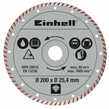 Einhell Diamant-Trennscheibe TURBO 200x25,4 mm für Fliesen 4301175