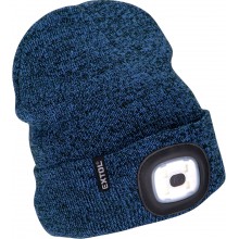 EXTOL LIGHT Kappe mit Stirnlampe 4x45lm,USB-Aufladung,blau / schwarz,Universalgröße 43463
