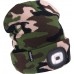 EXTOL LIGHT Kappe mit Stirnlampe 4x45lm, USB-Aufladung, Camouflage, Universalgröße 43464