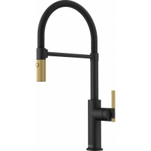 Franke FG 4768.504 MARIS STRIPES SEMI PRO Küchenarmatur, matt schwarz/gold 115.0747.679