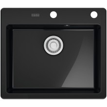 Franke Mythos MYK 610-52 Onyx 590x510,ohne Siphon,e.click 124.0747.161