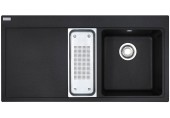 Franke Mythos MTG 651-100 Fragranit DuraKleenPlus Onyx, Becken rechts, 114.0476.963