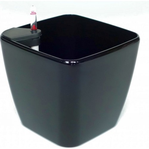 G21 Blumentopf mit Wasserspeicher Cube maxi schwarz 45 cm 639242