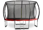 G21 SpaceJump Trampolin, 366 cm, rot, mit Sicherheitsnetz + gratis Leiter 69042690