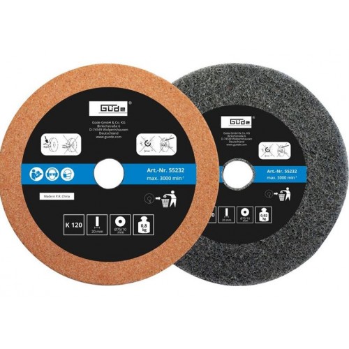 GÜDE Schleifscheiben-Set 75x10x20mm K120/400 55232 GÜDE Schleifscheiben-Set 75x10x20mm K120/400 55232