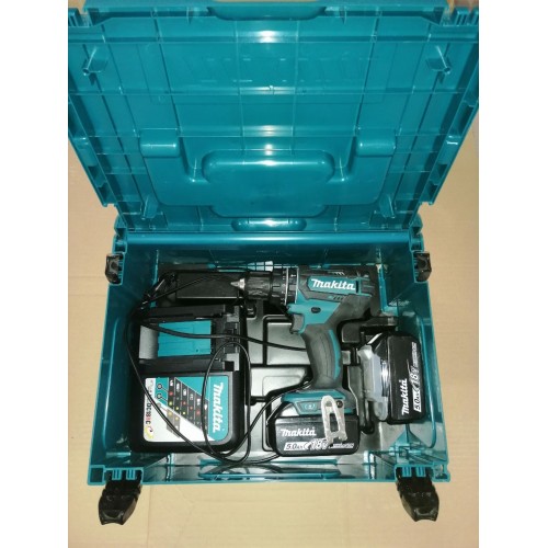 Makita DHP482RTJ Akku-Schlagbohrschrauber 2x Akku Li-ion 18V / 5,0 Ah