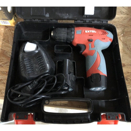 Extol Premium Akku-Schrauber, 12 V, 1,3 Ah, 21 Nm, 2 Gang, LED-Licht, Ladegerät, Koffer, 2