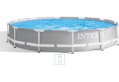 INTEX PRISM FRAME Rundpool 366 × 76 cm mit Filteranlage 12V 26712GN