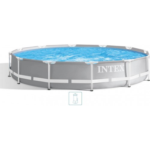 INTEX PRISM FRAME Rundpool 366 × 76 cm mit Filteranlage 12V 26712GN INTEX PRISM FRAME Rundpool 366 × 76 cm mit Filteranlage 12V 26712GN