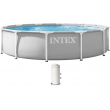 INTEX PRISM FRAME Rundpool 366 × 76 cm mit Kartuschenfilteranlage 220–240V 26712ND