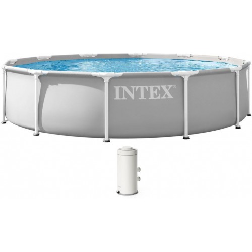 INTEX PRISM FRAME Rundpool 366 × 76 cm mit Kartuschenfilteranlage 220–240V 26712ND INTEX PRISM FRAME Rundpool 366 × 76 cm mit Kartuschenfilteranlage 220–240V 26712ND