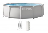 INTEX PRISM FRAME Rundpool 366 × 99 cm mit Kartuschenfilteranlage 220–240V 26716ND