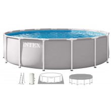 INTEX PRISM FRAME Rundpool 427 × 107 cm mit Kartuschenfilteranlage 220–240V 26720ND