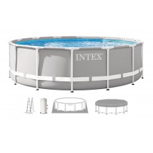 INTEX PRISM FRAME Rundpool 427 × 107 cm mit Kartuschenfilteranlage 220–240V 26720NP