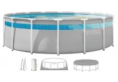 INTEX PRISM FRAME CLEARVIEW Rundpool 427 × 107 cm mit Filteranlage 220–240V 26722ND
