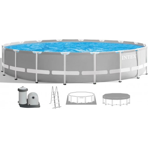 INTEX PRISM FRAME Rundpool 549 × 122 cm mit Kartuschenfilteranlage 220–240V 26732NP INTEX PRISM FRAME Rundpool 549 × 122 cm mit Kartuschenfilteranlage 220–240V 26732NP