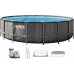 INTEX GREYWOOD PRISM FRAME Rundpool 549 × 122 cm mit Filteranlage 220–240V 26744NP