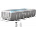 INTEX PRISM FRAME Rechteckpool 400 × 200 × 100 cm mit Kartuschenfilteranlage 12V 26788GN