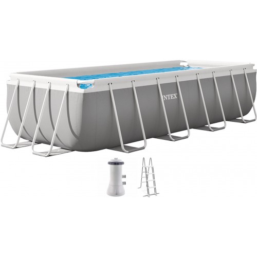 INTEX PRISM FRAME Rechteckpool 400 × 200 × 100 cm mit Filteranlage 220–240V 26788NP INTEX PRISM FRAME Rechteckpool 400 × 200 × 100 cm mit Filteranlage 220–240V 26788NP